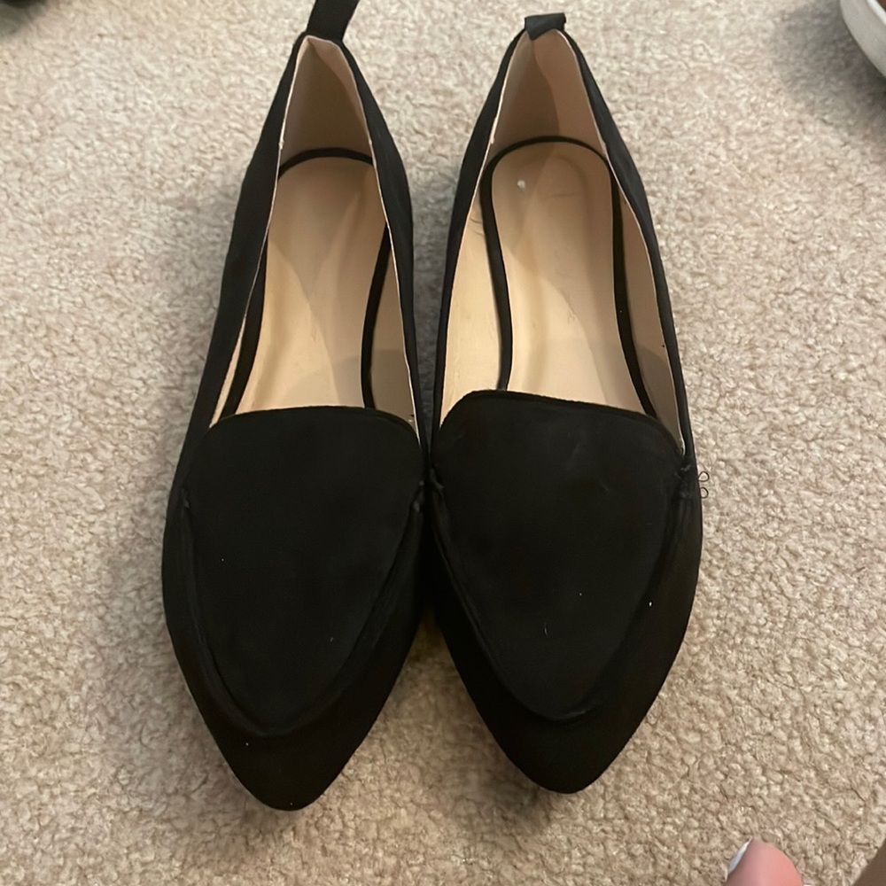 Black business casual flats